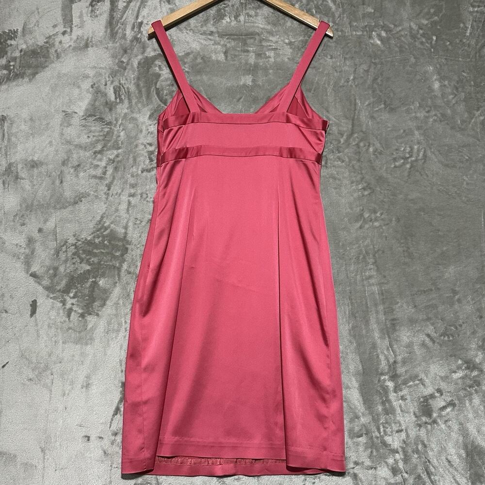 Y2K BCBG Maxazria Babydoll Mini Dress Womens Size 12 Pink Coquette Romantic - Picture 9 of 9